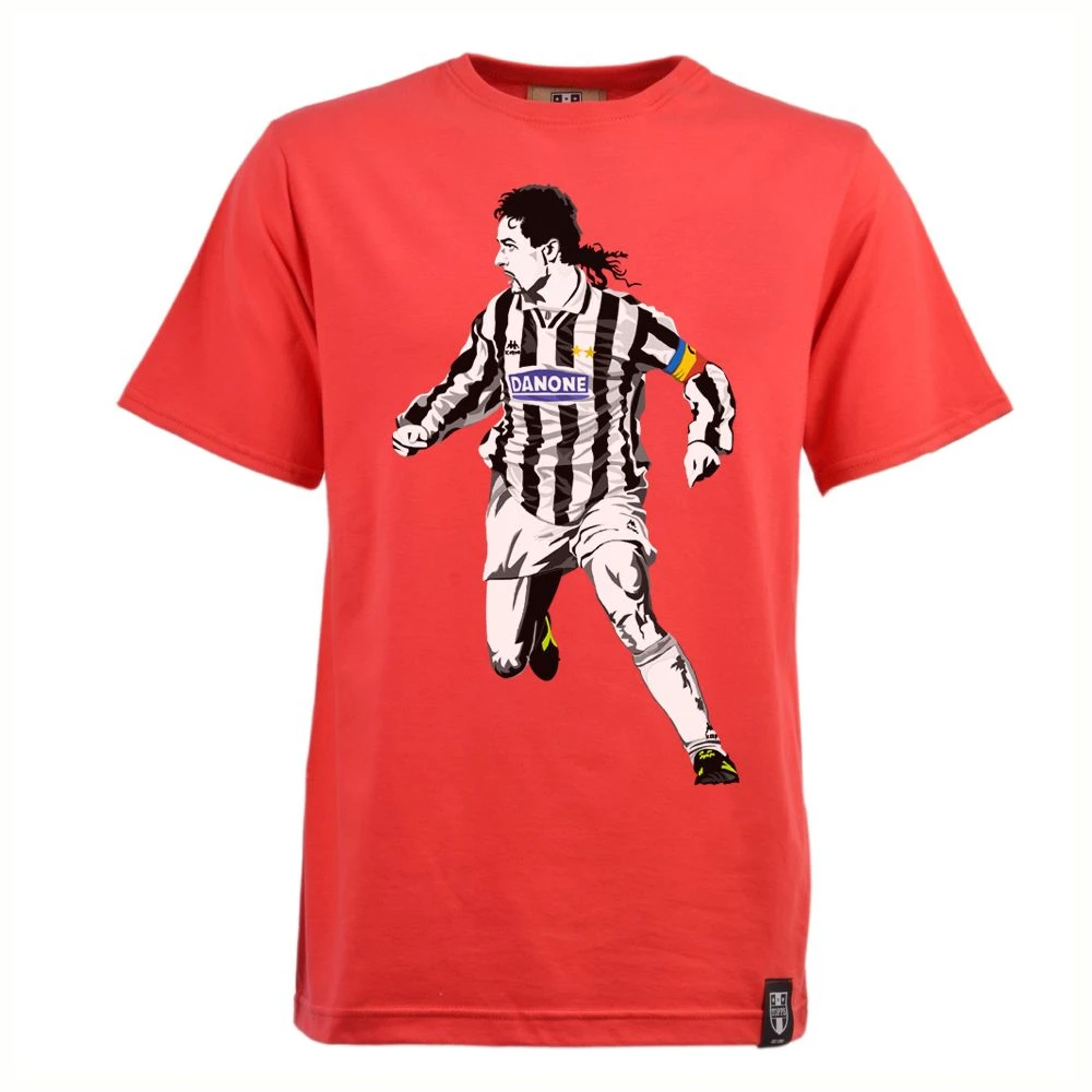 Miniboro Roberto Baggio Red Football Legend Illustration - Organic Cotton Relaxed Fit T-Shirt 3 Miniboro Roberto Baggio Red Football Legend Illustration - Organic Cotton Relaxed Fit T-Shirt