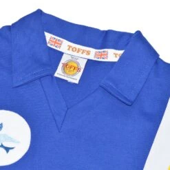 Cardiff City 1975-1977 Retro Football Shirt – Royal Blue with White/Yellow Tipped Collar -Toffs Store 1059 2