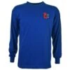 Ipswich Town Royal Blue with White Trim – 1960s-1970s Retro Long Sleeve Football Shirt -Toffs Store 1108