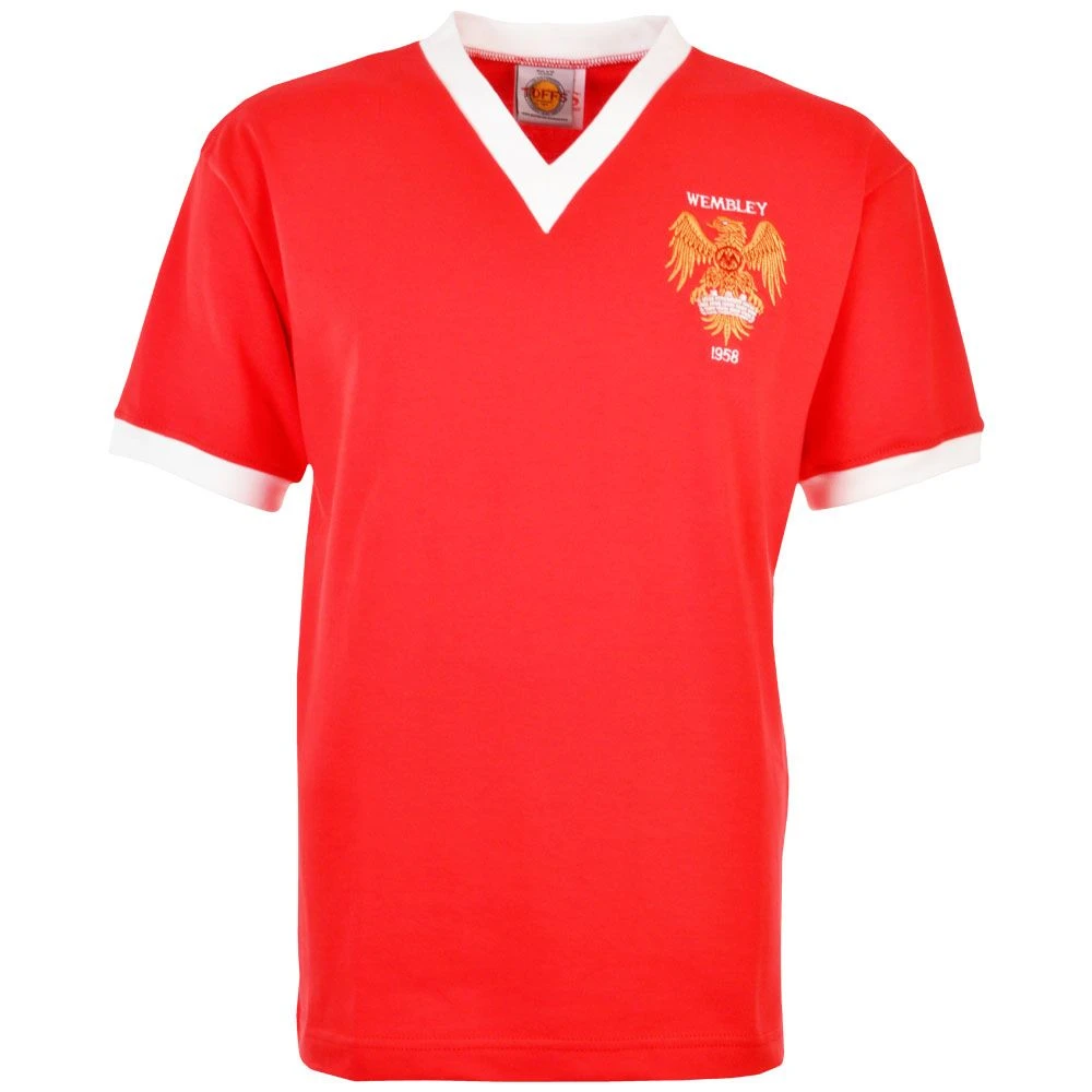 Manchester Reds 1958 FACF Kids Retro Football Shirt 3 Manchester Reds 1958 FACF Kids Retro Football Shirt