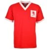 Middlesbrough 1950s Classic Red with White V-Neck – Brian Clough Retro Football Shirt -Toffs Store 1155