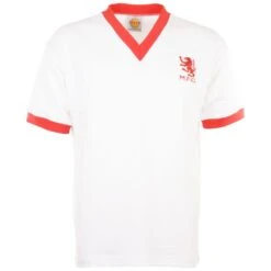 Middlesbrough 1950s White Retro Football Shirt – Brian Clough Era V-Neck Heritage Kit