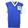 Peterborough United 1960s Royal Blue Retro V-Neck Football Shirt - Heavyweight Cotton -Toffs Store 1187