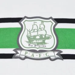 Plymouth Argyle Green with White Trim – 1960s-70s Retro Long Sleeve Football Shirt -Toffs Store 1189 1