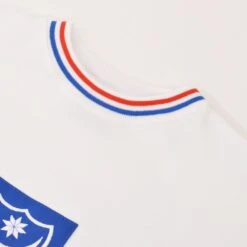 Portsmouth FC 1970s Retro Away Football Shirt - White Heavyweight Cotton Jersey -Toffs Store 1194 2
