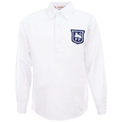 Preston North End White 1940s-1950s Retro Long Sleeve Football Shirt - Sir Tom Finney Edition