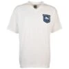 Preston North End Classic White 1960s Retro V-Neck Football Shirt -Toffs Store 1196