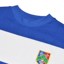 Queen's Park Rangers 1960s-70s Retro Blue and White Hooped Long Sleeve Football Shirt -Toffs Store 1199