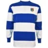 Queen's Park Rangers 1960s-70s Retro Blue and White Hooped Long Sleeve Football Shirt -Toffs Store 1199 2