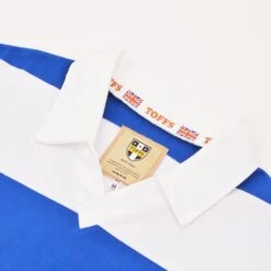 Reading FC 1970 Retro Blue & White Hooped Long Sleeve Football Shirt – Vintage Bukta Edition -Toffs Store 1202
