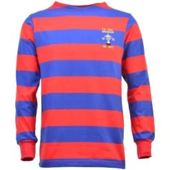 Royal Engineers A.F.C. Navy and Red Hoops 1875 FA Cup Winners Retro Football Shirt