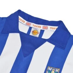 Sheffield Wednesday 1970s Retro Blue & White Striped Long Sleeve Football Shirt -Toffs Store 1206 2
