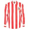 Sheffield United 1936 F.A. Cup Final Retro Long Sleeve Football Shirt - Red/White Striped Drill Cotton -Toffs Store 1207