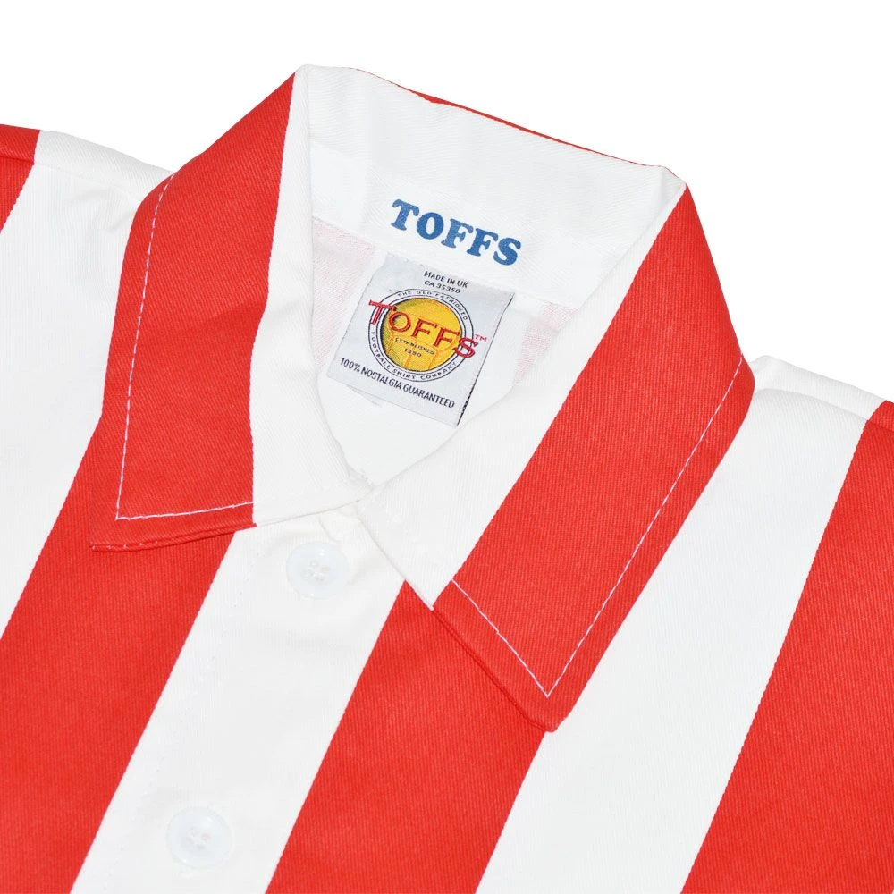 Sheffield United 1936 F.A. Cup Final Retro Long Sleeve Football Shirt - Red/White Striped Drill Cotton 5 Sheffield United 1936 F.A. Cup Final Retro Long Sleeve Football Shirt - Red/White Striped Drill Cotton - Image 3