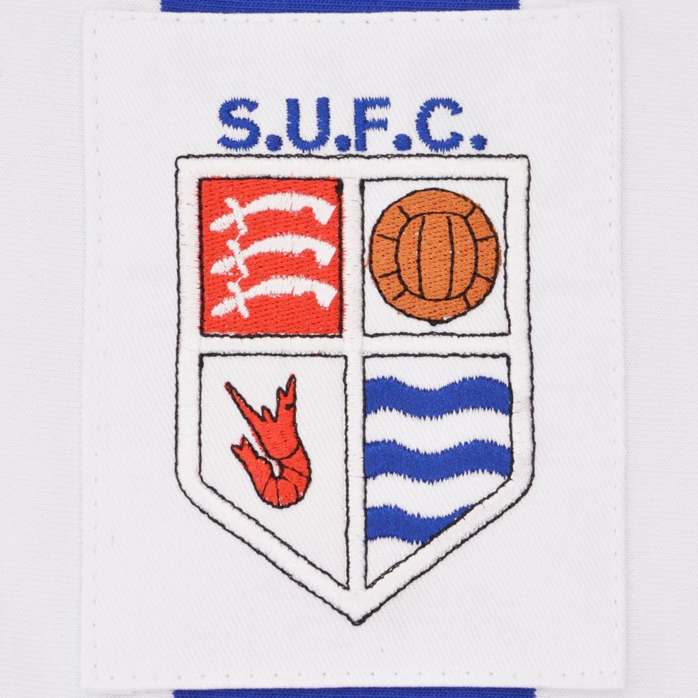 Southend United Blue and White Vertical Stripes – 1969-1970 Retro Long Sleeve Football Shirt 4 Southend United Blue and White Vertical Stripes – 1969-1970 Retro Long Sleeve Football Shirt - Image 2