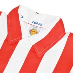 Southampton FC Red and White Stripes 1940s-1950s Retro Long Sleeve Football Shirt 7 Southampton FC Red and White Stripes 1940s-1950s Retro Long Sleeve Football Shirt -Toffs Store 1212 2