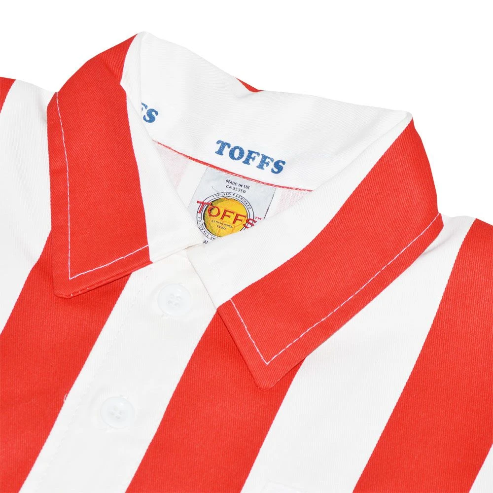 Southampton FC Red and White Stripes 1940s-1950s Retro Long Sleeve Football Shirt 5 Southampton FC Red and White Stripes 1940s-1950s Retro Long Sleeve Football Shirt - Image 3