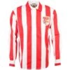 Stoke City 1940s Retro Football Shirt – Red & White Striped Long Sleeve Heritage Jersey -Toffs Store 1215
