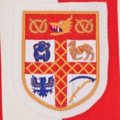 Stoke City 1940s Retro Football Shirt – Red & White Striped Long Sleeve Heritage Jersey -Toffs Store 1215 1