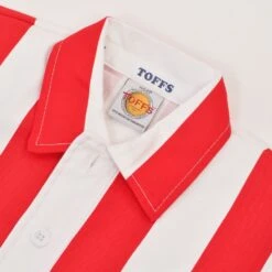 Stoke City 1940s Retro Football Shirt – Red & White Striped Long Sleeve Heritage Jersey -Toffs Store 1215 2