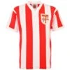 Stoke City Red and White Heritage Striped Sir Stanley Matthews 1961 Retro Football Shirt -Toffs Store 1216