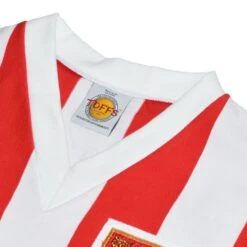 Stoke City Red and White Heritage Striped Sir Stanley Matthews 1961 Retro Football Shirt -Toffs Store 1216 2