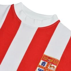 Stoke City 1972 League Cup Final Retro Football Shirt – Red and White Striped Long Sleeve Jersey -Toffs Store 1217 2