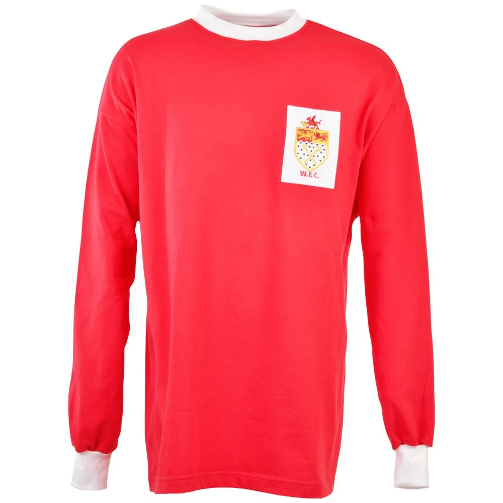 Wrexham AFC 1967 - 1970 Retro Football Shirt – Red with White Trim Long Sleeve 3 Wrexham AFC 1967 - 1970 Retro Football Shirt – Red with White Trim Long Sleeve