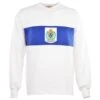 Stockport County Blue 1966-67 4th Division Champions – Long Sleeve Knitted Cotton Retro Shirt -Toffs Store 1297