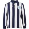 West Bromwich Albion 1931 FA Cup Winners Navy & White Striped Retro Long Sleeve Jersey 1 West Bromwich Albion 1931 FA Cup Winners Navy & White Striped Retro Long Sleeve Jersey -Toffs Store 1331
