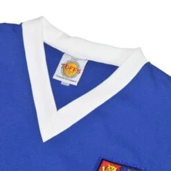 Ipswich Town 1962 Champions Blue Retro Football Shirt – White V-Neck Vintage Jersey -Toffs Store 1470 2