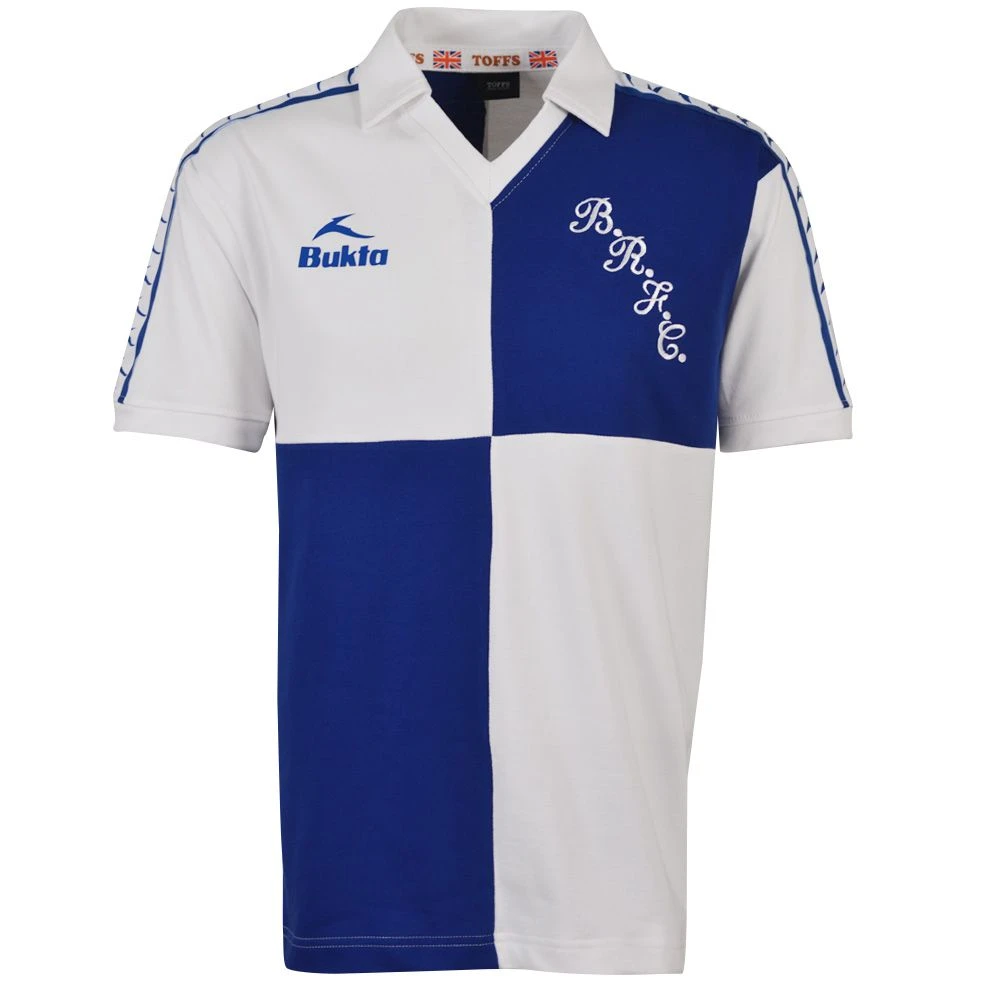 Bristol Rovers 1977-78 Bukta Retro Football Shirt – Blue and White Quarters V-Neck Jersey 3 Bristol Rovers 1977-78 Bukta Retro Football Shirt – Blue and White Quarters V-Neck Jersey