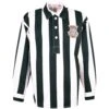 St Mirren 1944-1957 Retro Football Shirt – Classic Black & White Stripes Long Sleeve Heavy Cotton -Toffs Store 2041