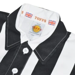 St Mirren 1944-1957 Retro Football Shirt – Classic Black & White Stripes Long Sleeve Heavy Cotton -Toffs Store 2041 2