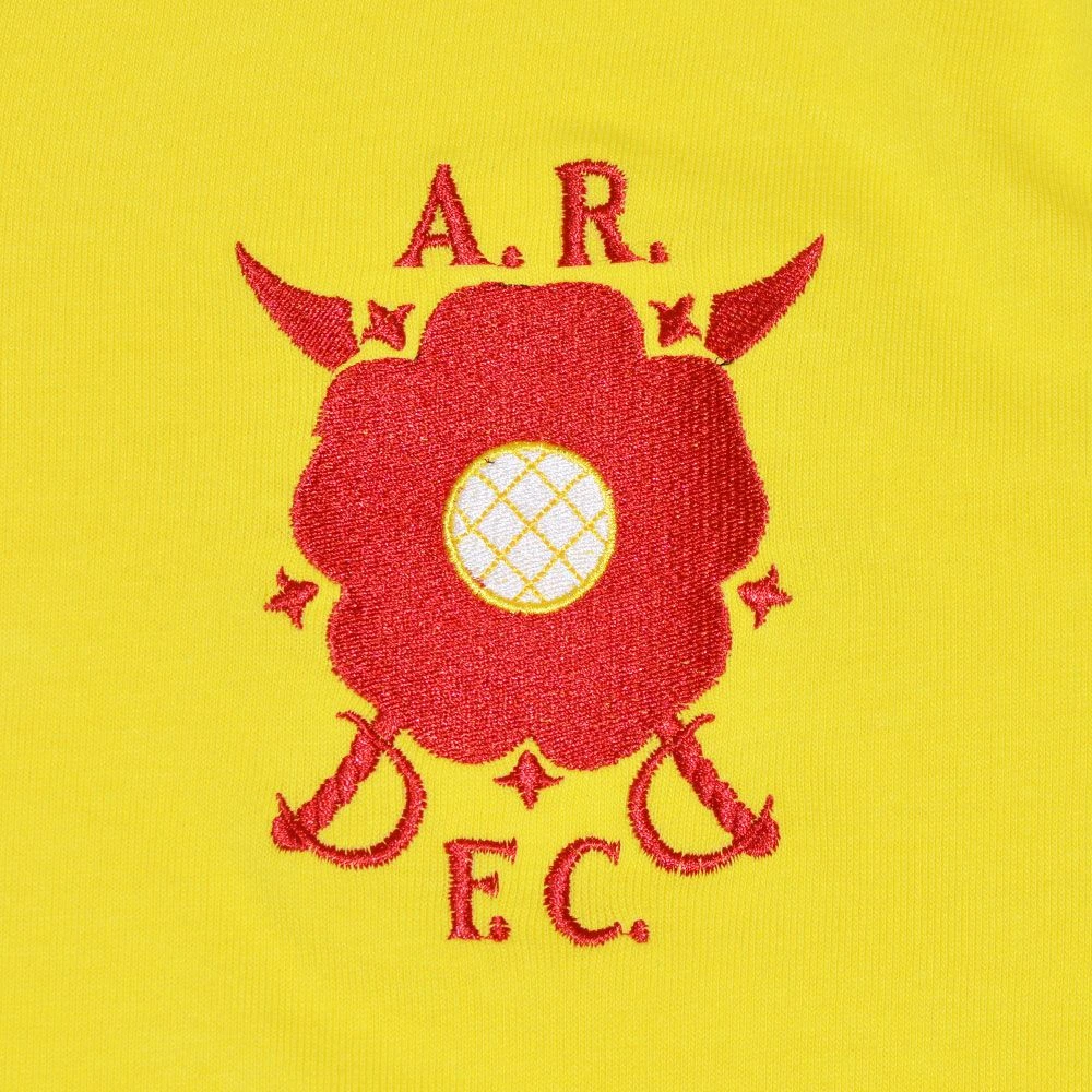 Albion Rovers 1961-1964 Yellow and Red Retro Football Shirt – Vintage V-Neck Short Sleeve Jersey 4 Albion Rovers 1961-1964 Yellow and Red Retro Football Shirt – Vintage V-Neck Short Sleeve Jersey - Image 2