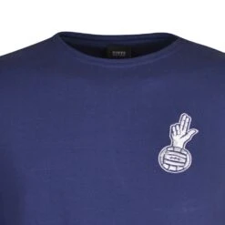 Kilmarnock FC 1879 Retro Football Shirt – Navy and White Hooped Heritage Long Sleeve Jersey -Toffs Store 2080 2