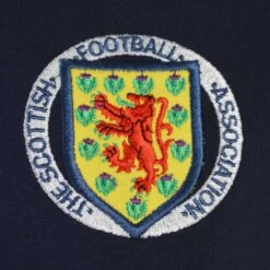 Scotland Navy Blue 1970's World Cup Retro – Embroidered Lion Rampant Organic Cotton Polo -Toffs Store 3068 4