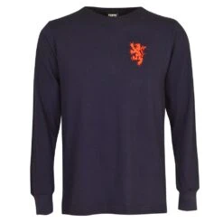 Scotland Kids 1872 Retro Football Shirt – Navy Blue Long Sleeve Vintage Cotton Jersey