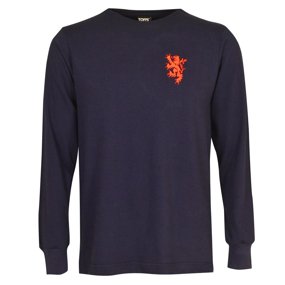 Scotland Kids 1872 Retro Football Shirt – Navy Blue Long Sleeve Vintage Cotton Jersey 3 Scotland Kids 1872 Retro Football Shirt – Navy Blue Long Sleeve Vintage Cotton Jersey