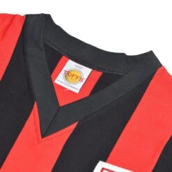 AC Milan 1930s-1940s Retro Home Shirt – Classic Red and Black Vertical Stripes Vintage Football Top -Toffs Store 4030 2