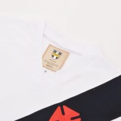 Vasco Da Gama 1960s Home Retro Football Shirt – White with Black Sash & Red Cross Logo -Toffs Store 4103 2