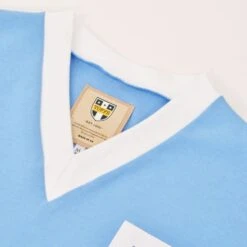 Malmo FF 1960s Retro Football Shirt – Classic Sky Blue V-Neck Heritage Cotton Jersey -Toffs Store 4111 2