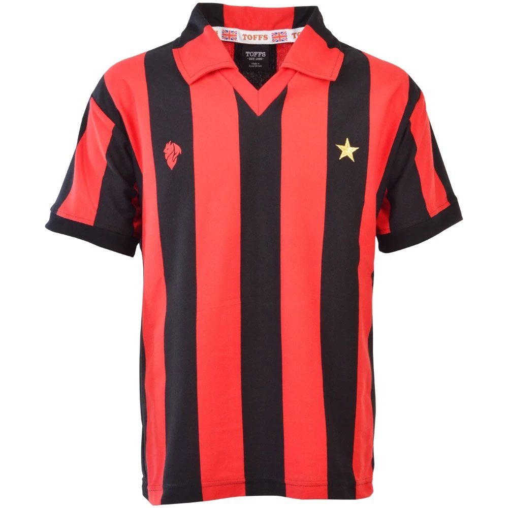 AC Milan 1980s Retro Red and Black Striped Home Shirt – Vintage V-Neck Jersey 3 AC Milan 1980s Retro Red and Black Striped Home Shirt – Vintage V-Neck Jersey