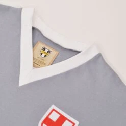 Alessandria 1920s Retro Football Shirt – Grey Long Sleeve Heritage V-Neck Jersey -Toffs Store 4214 2