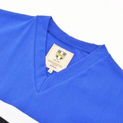 OGC Nice 1971 Retro Football Shirt – Red and Black Striped Heritage V-Neck Jersey -Toffs Store 4218 2