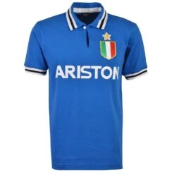 Piemonte Calcio Retro 1984-85 Blue Ariston Retro Football Shirt