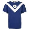 Bordeaux Navy with White Chevron – 1960s Retro Vintage Football Shirt