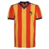 Valencia CF 1977-1980 Retro Football Shirt - White with Red & Yellow Heritage Stripes -Toffs Store 4380 6
