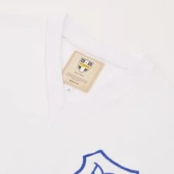 AGF Aarhus Retro Football Shirt - Classic White Long Sleeve V-Neck Cotton Jersey -Toffs Store 4450 2