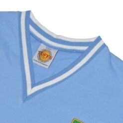 Lazio 1973-1974 Retro Football Shirt – Sky Blue V-Neck Scudetto Edition -Toffs Store 4558 2